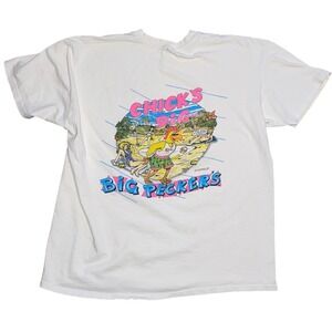 Vintage 1989 Big Peckers Chicks Dig Big Peckers T Shirt XXL White Stedman 80s